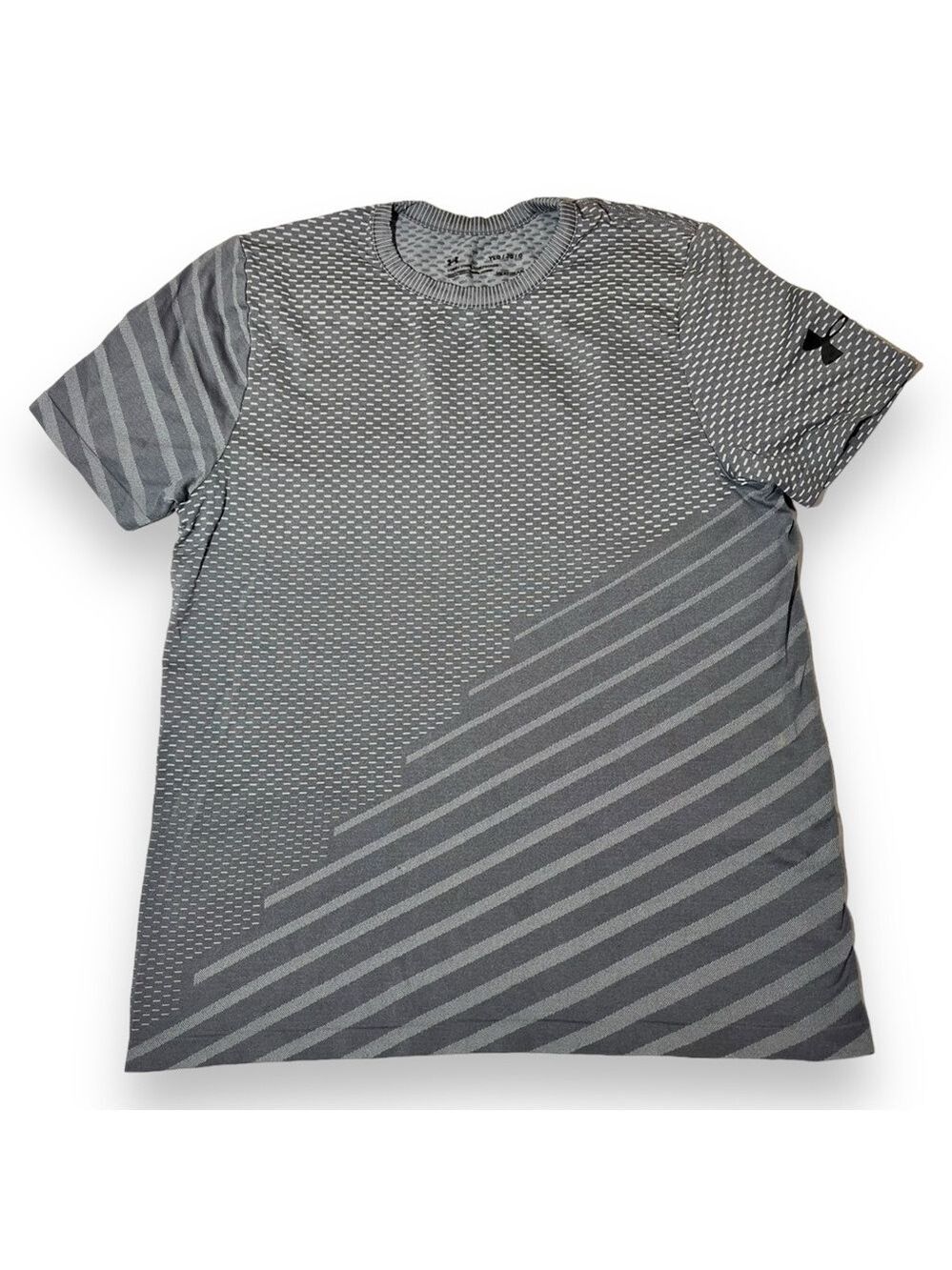 Under Armour Boy’s Seamless Tee Overcast Gray Size Large - Picture 1 of 6